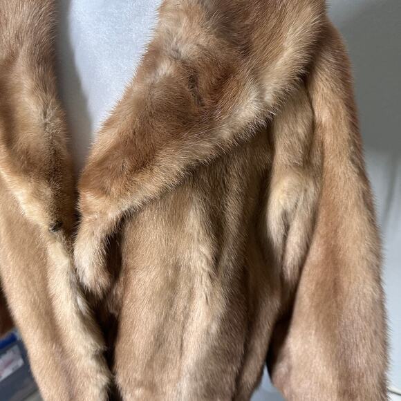 Vintage 1950s gittelman's sons philadelphia mink coat stole jacket Small - Picture 2 of 10